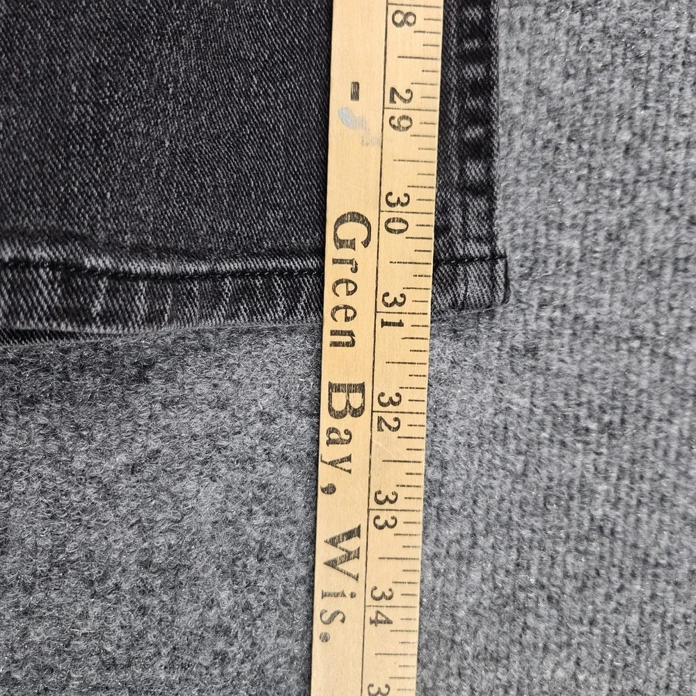Lee Riders Jeans Size 14 Black Denim Charcoal Wash Relaxed Straight Leg Midrise